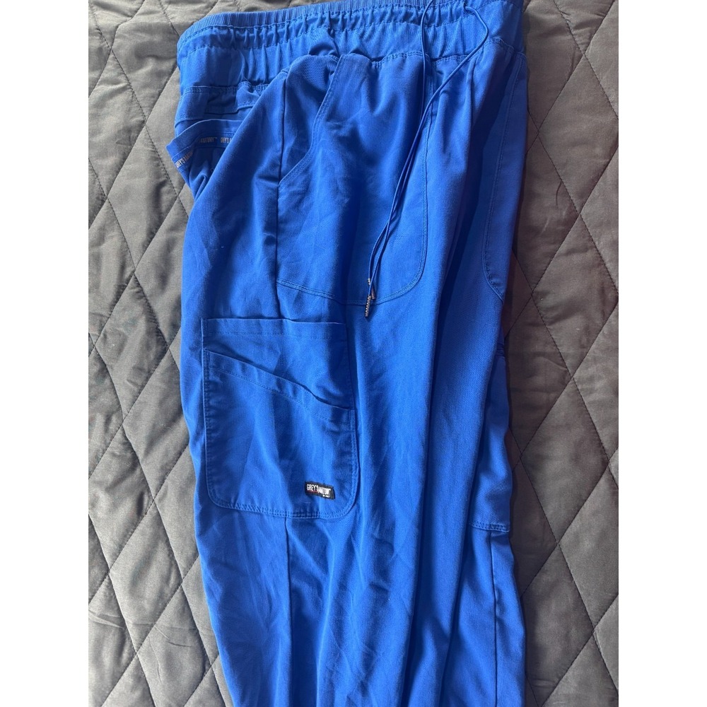Grey's Anatomy Jogger Scrub Pants Womens S Blue Spandex Stretch Wear By Barco - Picture 3 of 10